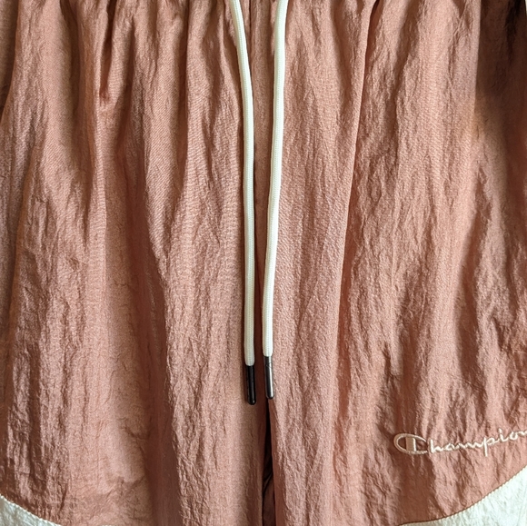 Champion Blush Pink and White Colorblock Windbreaker Pants Sz XS - Picture 8 of 11